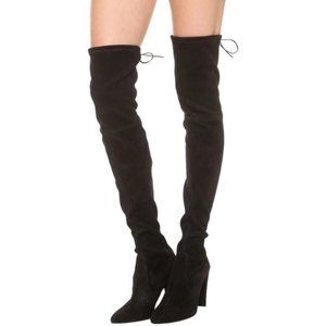 Stuart Weitzman Black Highstreet Suede Thigh High
